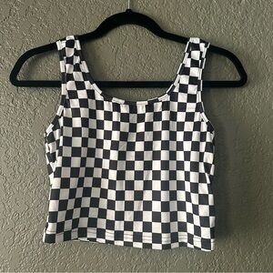 Checkered crop tank